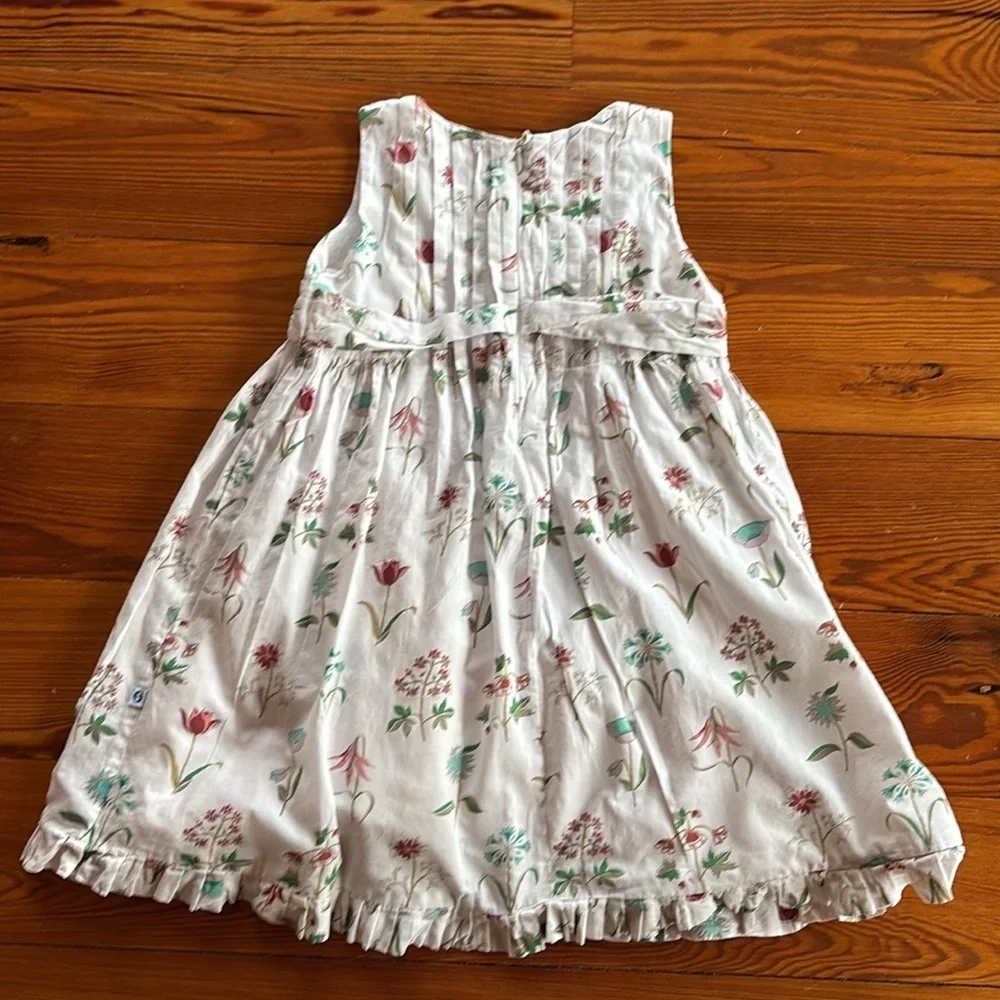 Little Handprint Girls Dress 100% Cotton With Cotton Gauze Lining Size 4 Y - Picture 6 of 10
